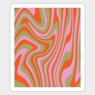 wavy swirl groovy pattern Sticker